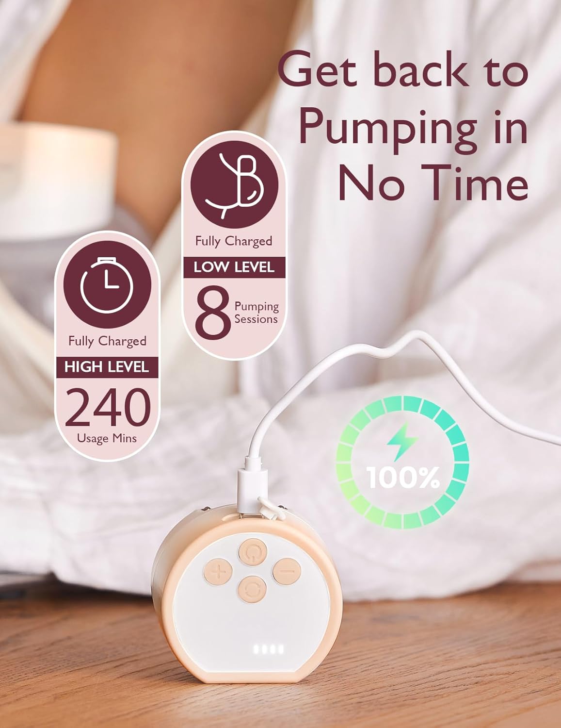 Momcozy Hands-Free Breast Pump S12 Pro, Wearable & Portable Pump with Soft DoubleFit Flange, 3 Modes | 9 Levels Double Electric Pump, Smart Display, 24mm, 2 Pack, Cozy